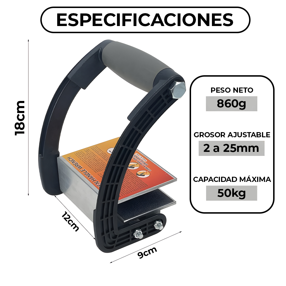 TRANSPORTADOR Y SUJETADOR PORTA PANELES